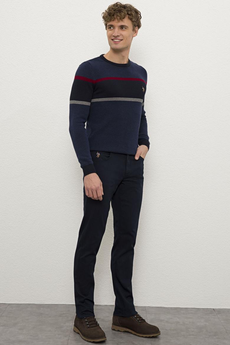 Erkek Lacivert Kanvas Pantolon - 50206344131