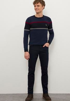 Erkek Lacivert Kanvas Pantolon - 50206344131