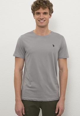 Erkek Gri Basic Tişört - 50222613011