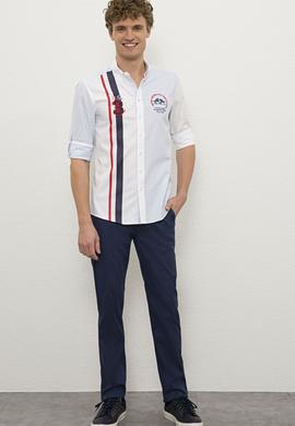 Erkek Beyaz Gömlek Uzunkol - 50219356007