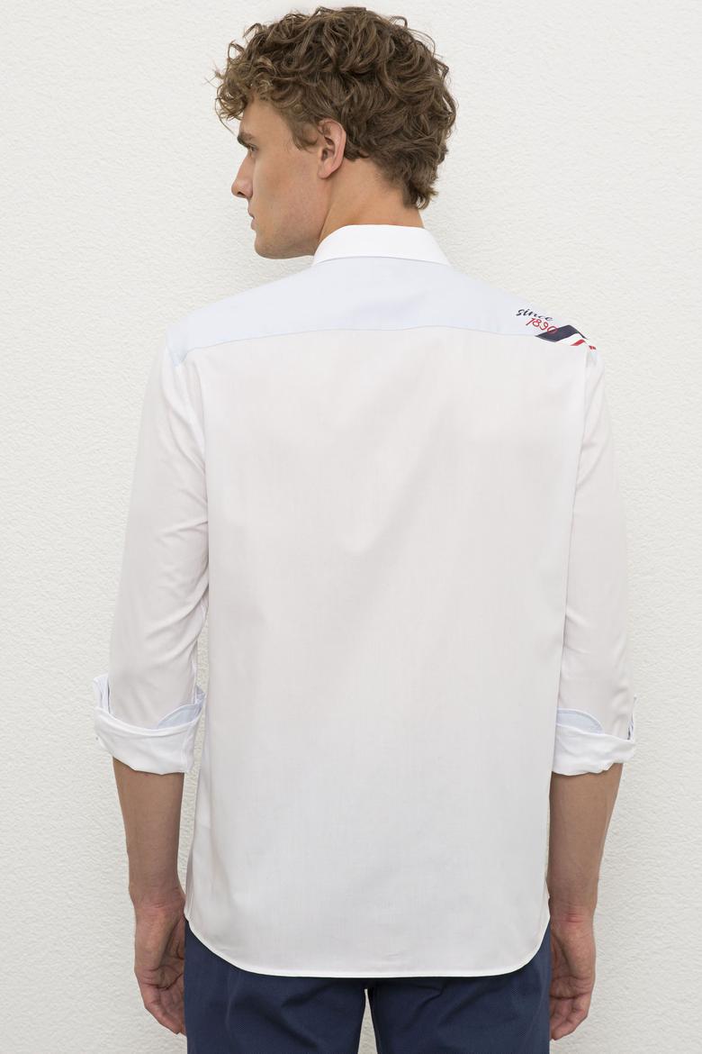 Erkek Beyaz Gömlek Uzunkol - 50219491007