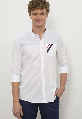 Erkek Beyaz Gömlek Uzunkol - 50219491007