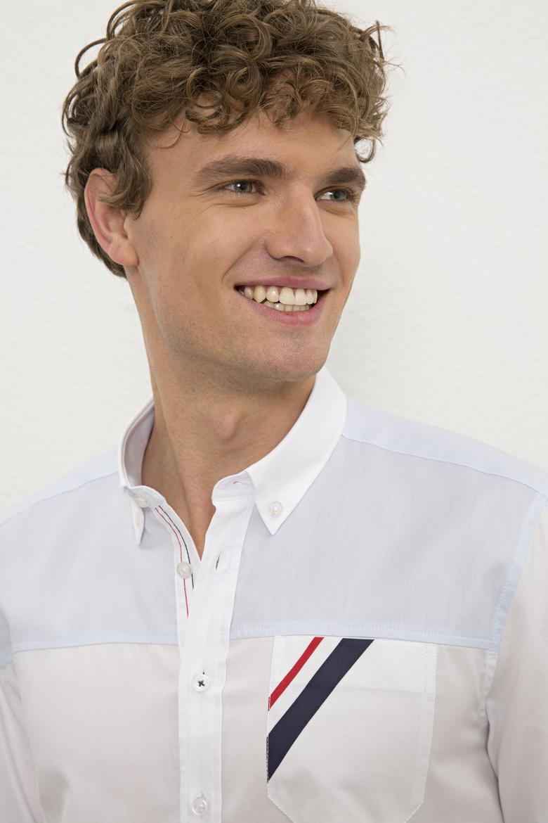 Erkek Beyaz Gömlek Uzunkol - 50219491007