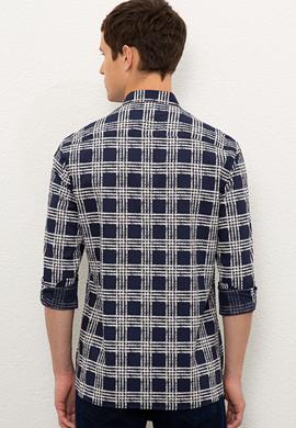 Erkek Lacivert Uzun Kollu Gömlek - 50226597005