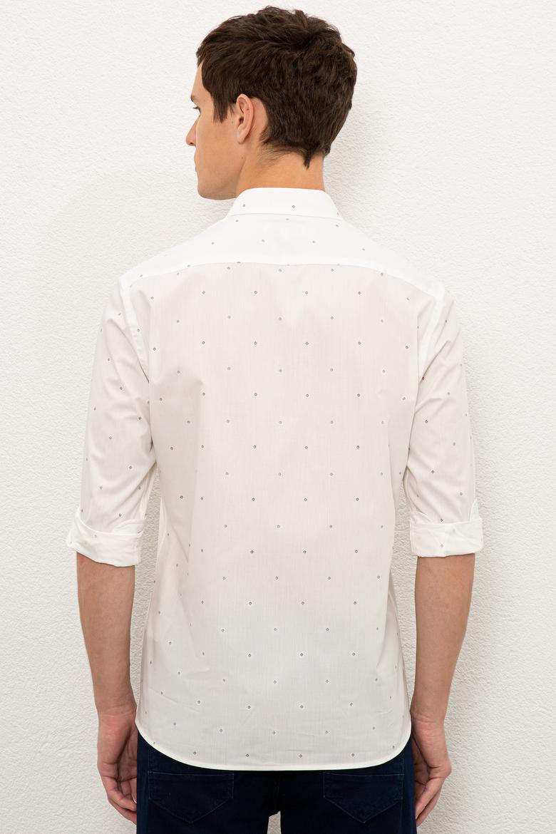 Erkek Ekru Uzun Kollu Gömlek - 50226562004