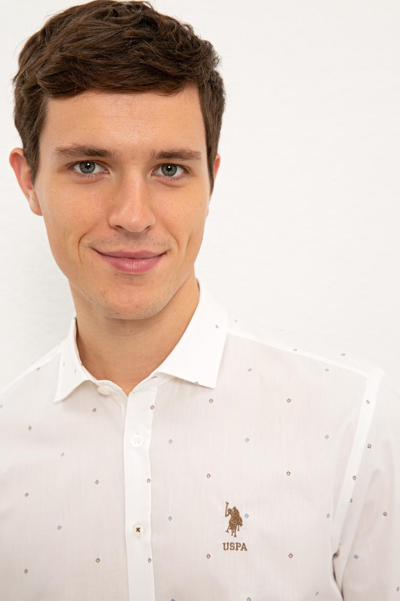 Erkek Ekru Uzun Kollu Gömlek - 50226562004