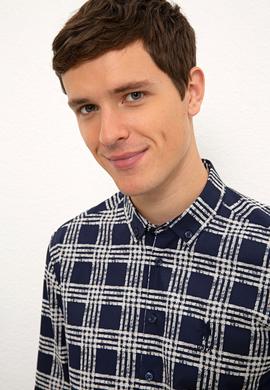 Erkek Lacivert Uzun Kollu Gömlek - 50226597005