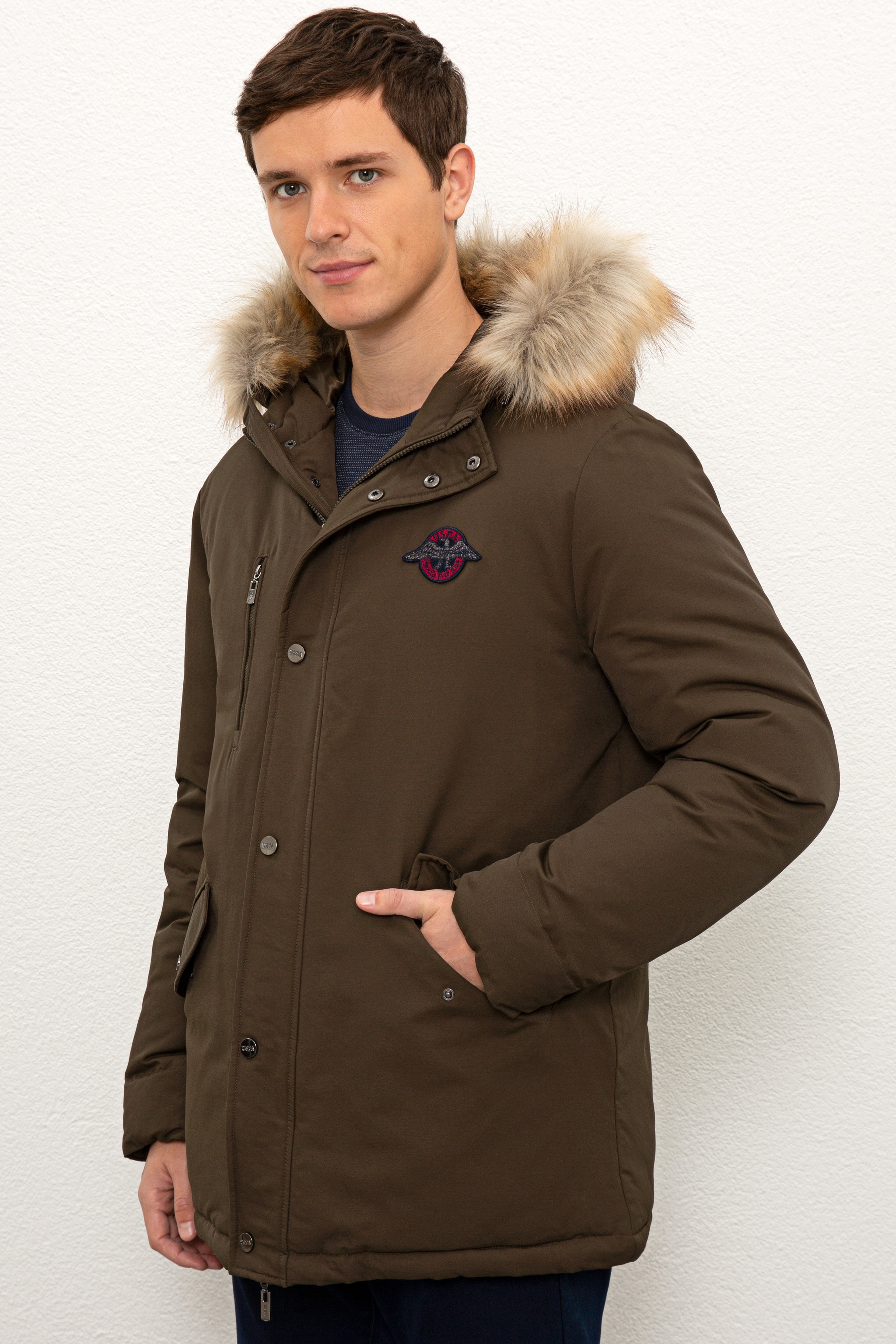 Erkek Yeşil Mont - Image 3