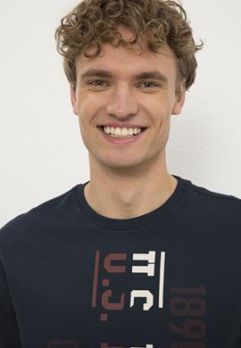 Erkek Lacivert Bisiklet Yaka Sweatshirt - 50225383017