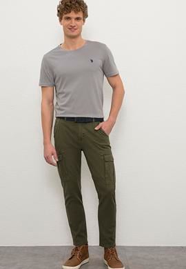 Erkek Gri Basic Tişört - 50222613011