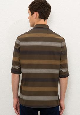 Erkek Haki Uzun Kollu Gömlek - 50226621007