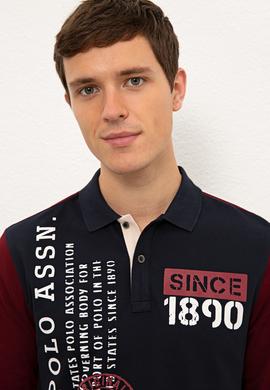 Erkek Bordo Polo Yaka Sweatshirt - 50225439021