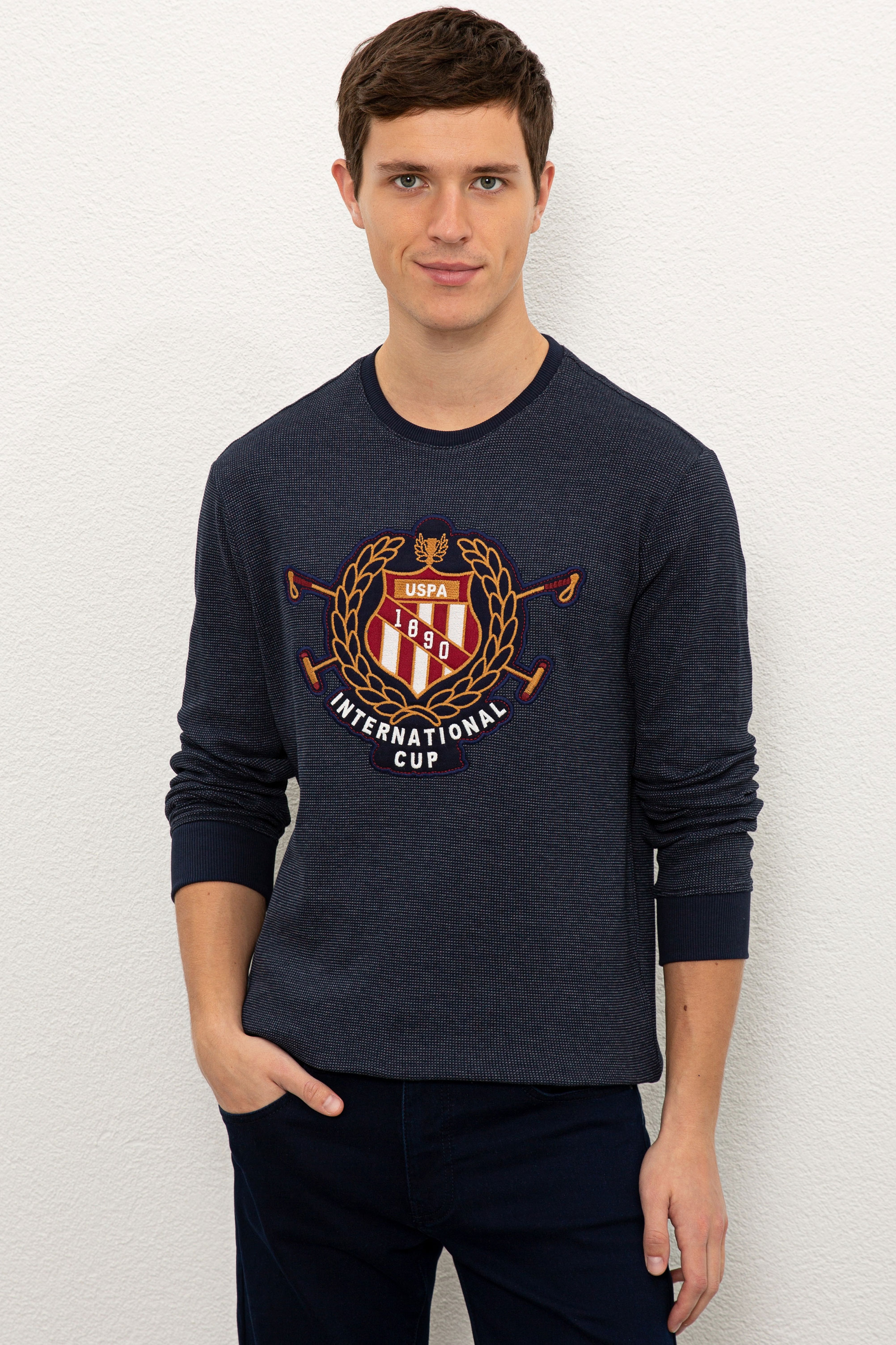 Erkek Lacivert Sweatshirt - Image 1