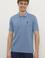 Erkek İndigo Polo Yaka T-Shirt Basic
