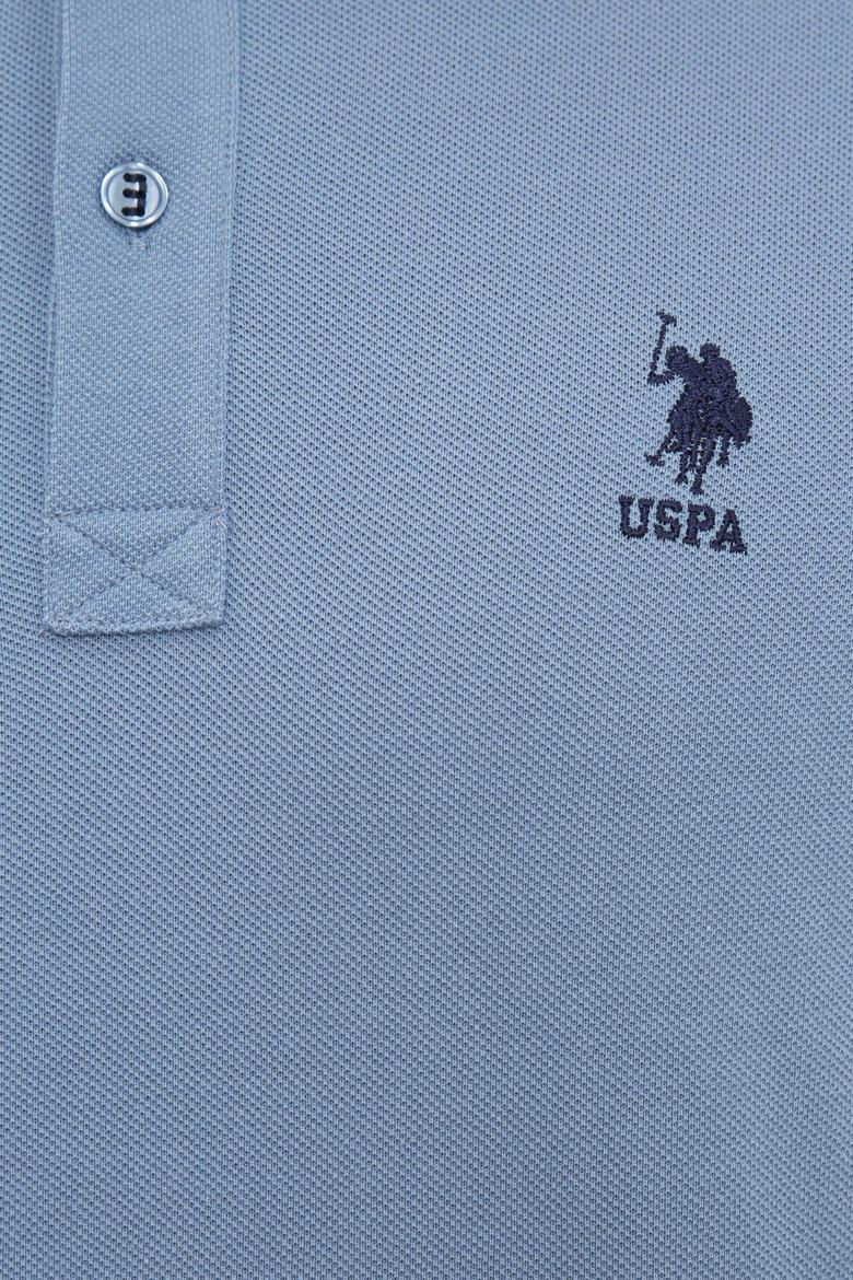 Erkek İndigo Polo Yaka T-Shirt Basic - 50222614026