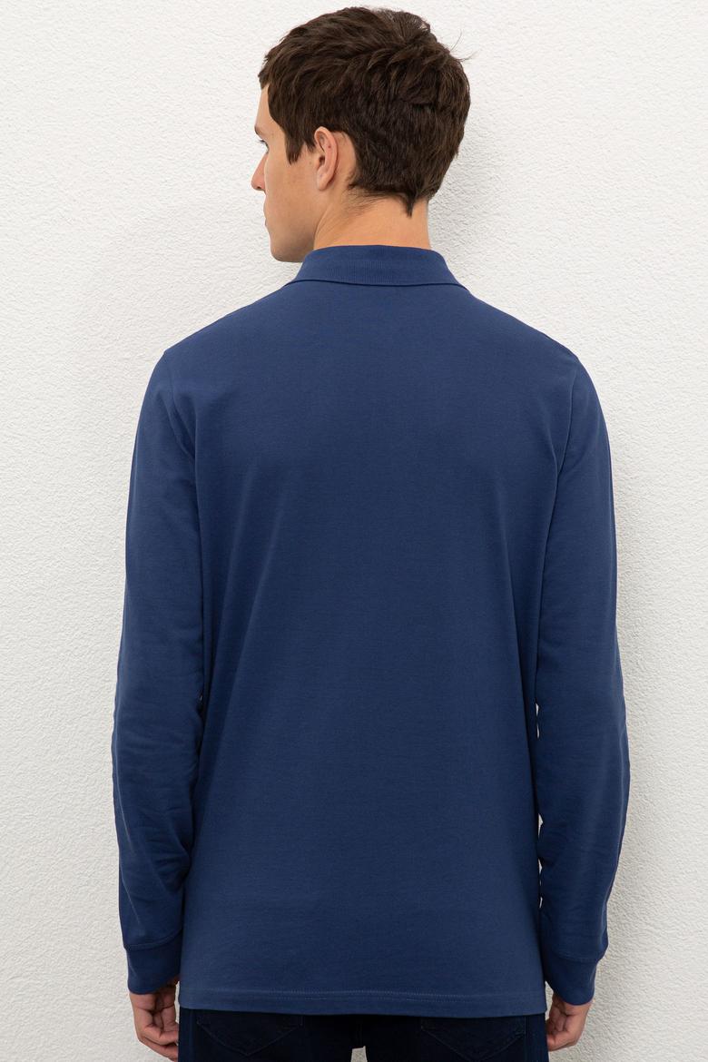 Erkek İndigo Basic Sweatshirt - 50225335065