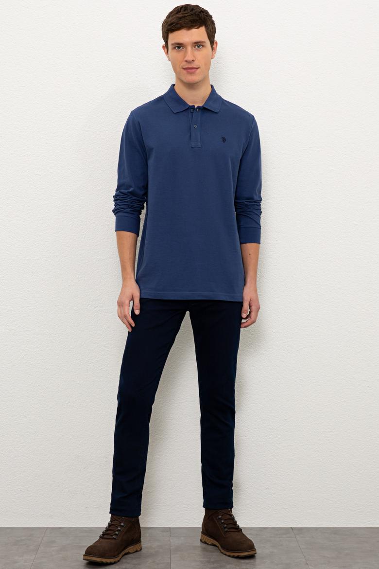 Erkek İndigo Basic Sweatshirt - 50225335065