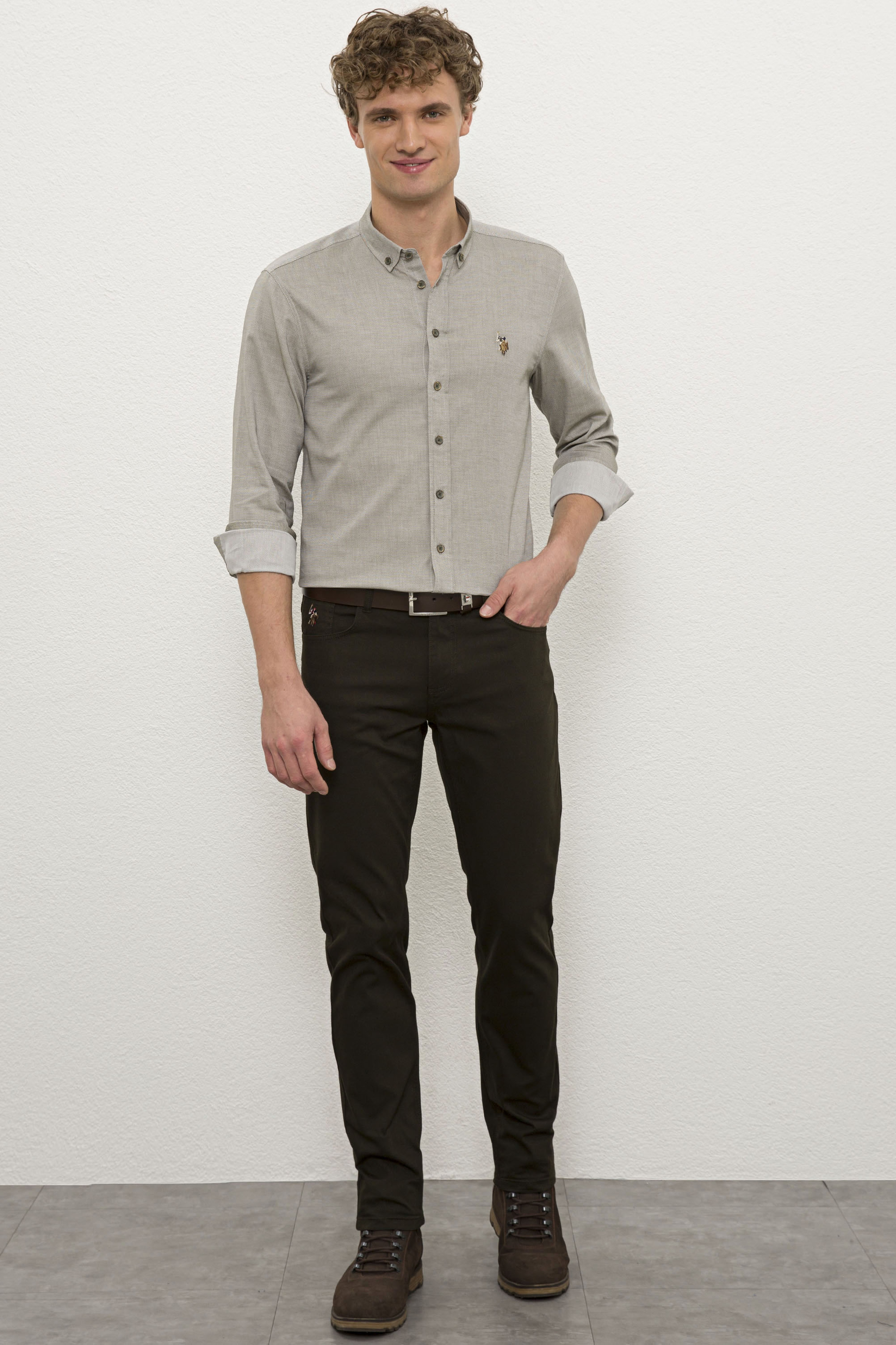 Erkek Yeşil Chinos - Image 1