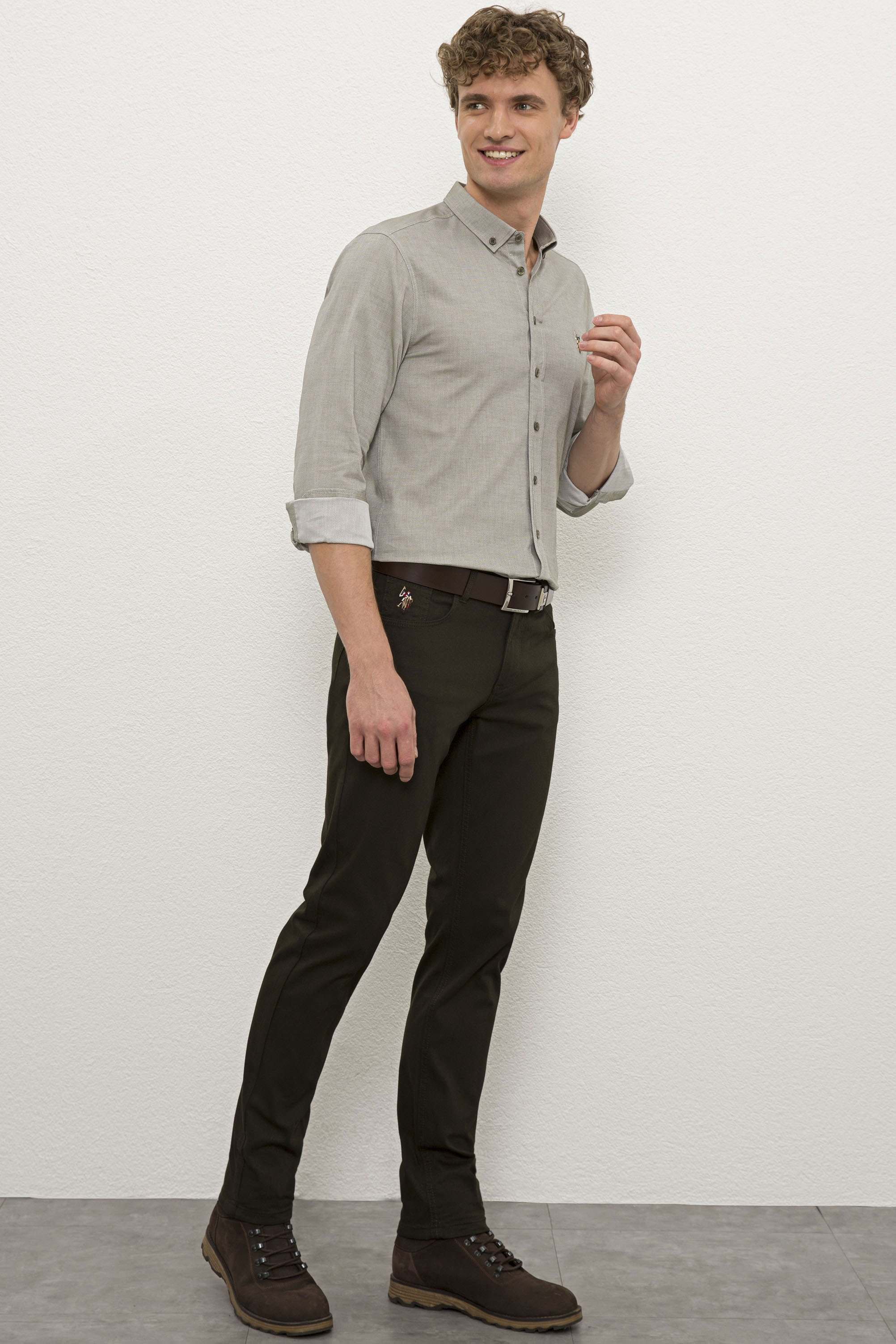 Erkek Yeşil Chinos - Image 2