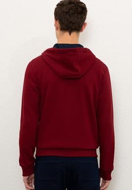 Erkek Bordo Örme Hırka - 50225494063