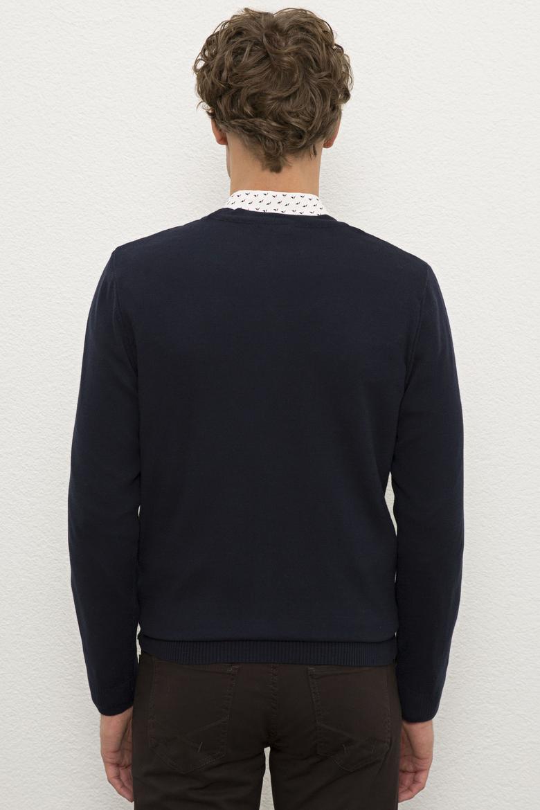 Erkek Lacivert  Triko Hırka - 50229572001