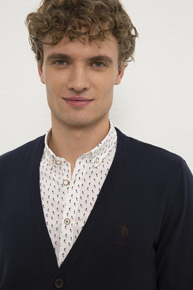 Erkek Lacivert  Triko Hırka - 50229572001