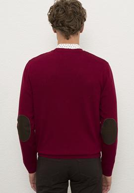 Erkek Bordo Basic Triko Hırka - 50224887045