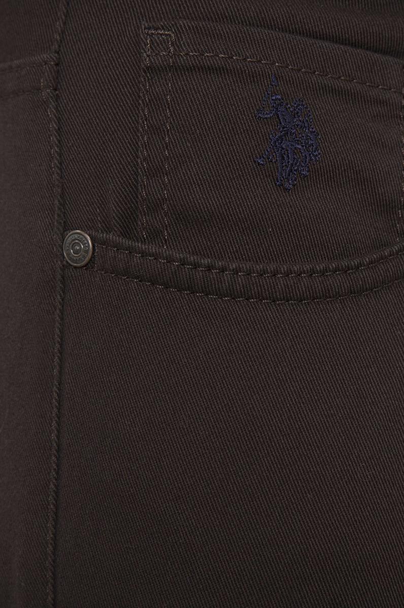 Erkek Koyu Kahverengi Kanvas Pantolon