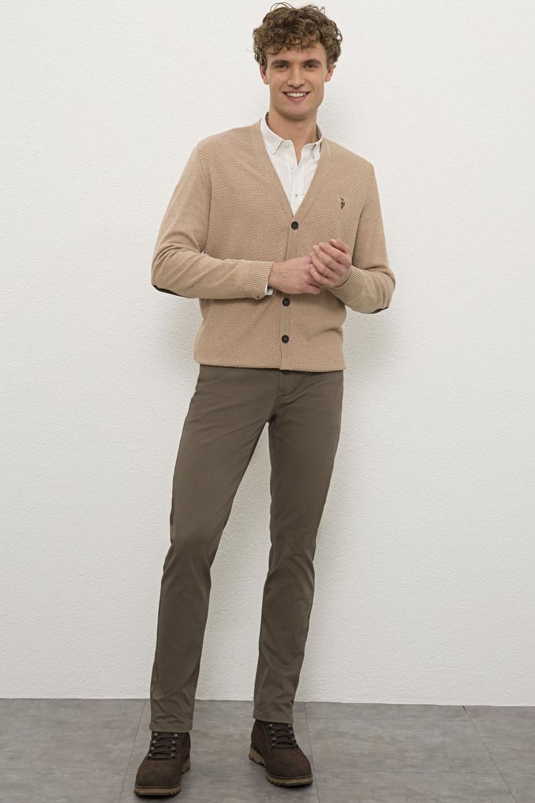 Erkek Vizon Kanvas Pantolon