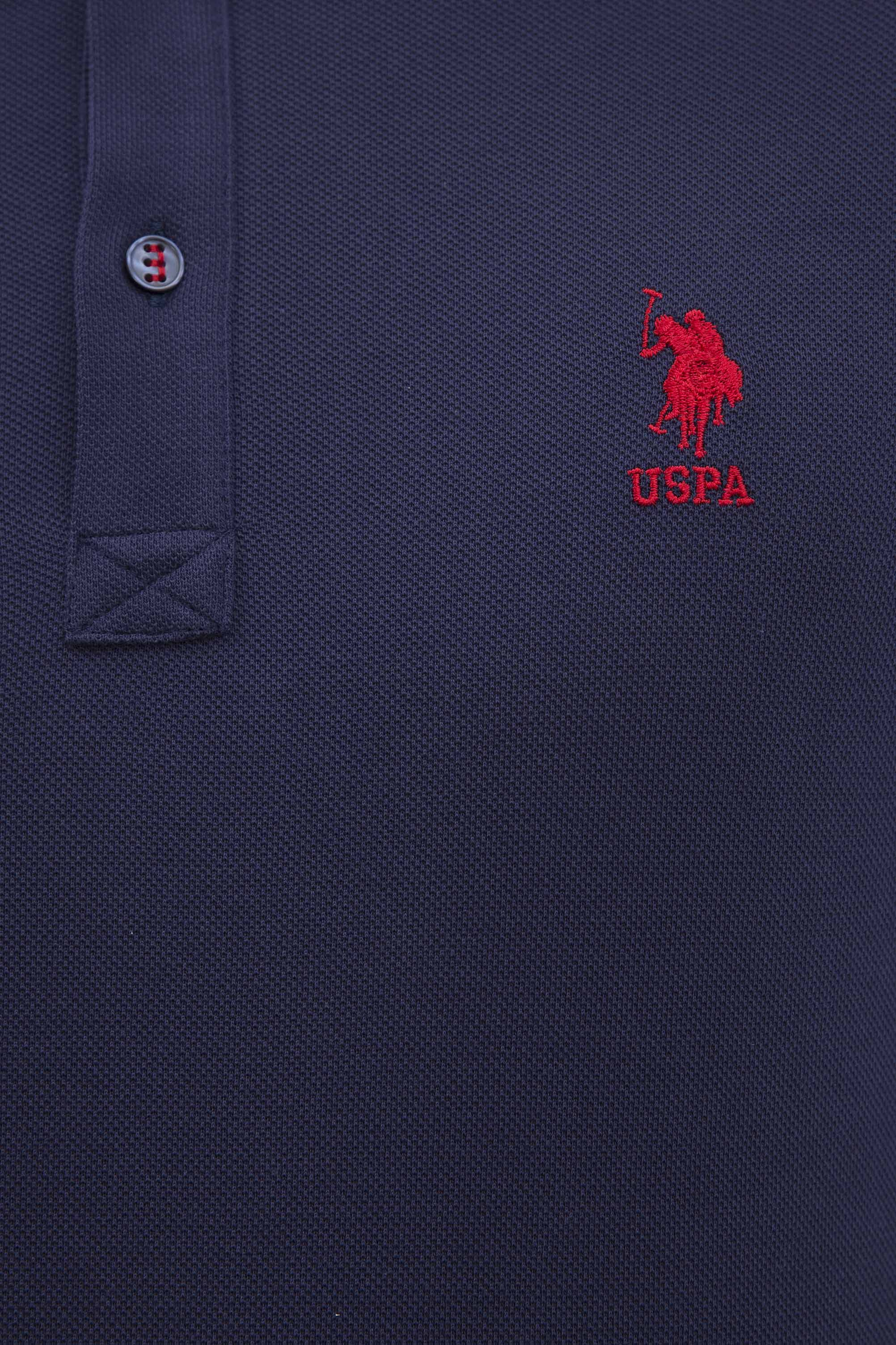 Erkek Lacivert Polo Yaka Basic T-Shirt