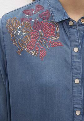 Kadın Mavi Denim Gömlek - 50201651004