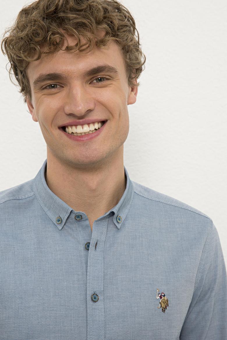 Erkek Mavi Gömlek Uzunkol Basic - 50205845073