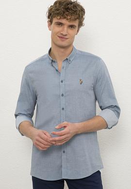 Erkek Mavi Gömlek Uzunkol Basic - 50205845073