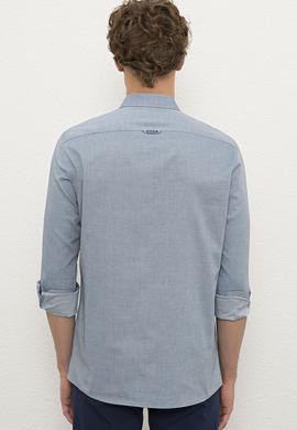 Erkek Mavi Gömlek Uzunkol Basic - 50205845073