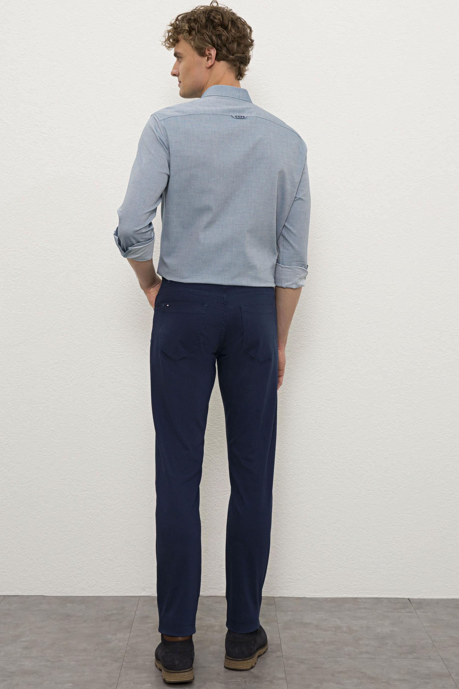 Erkek İndigo Kanvas Pantolon