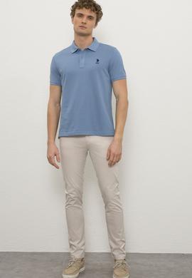 Erkek İndigo Basic Tişört - 50222632038