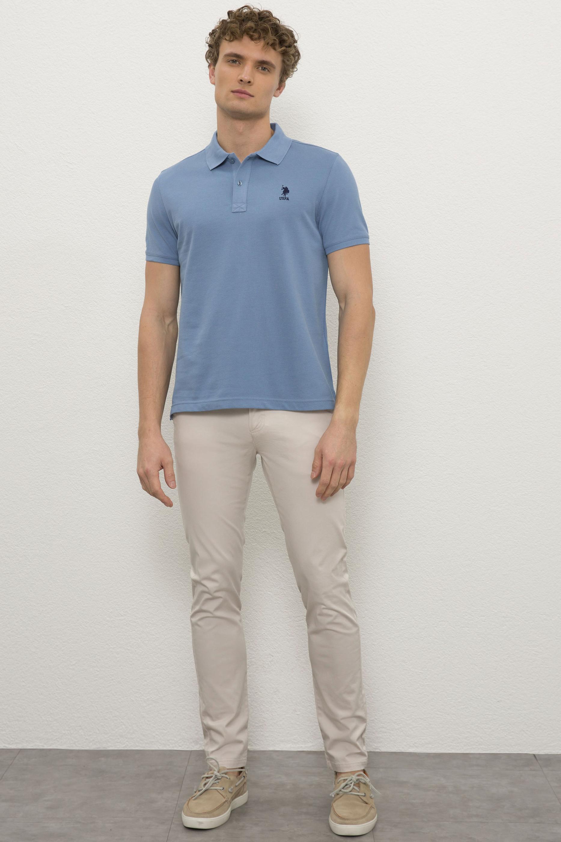 Erkek İndigo Basic Tişört