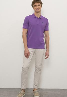 Erkek Menekşe Basic Tişört - 50222632088