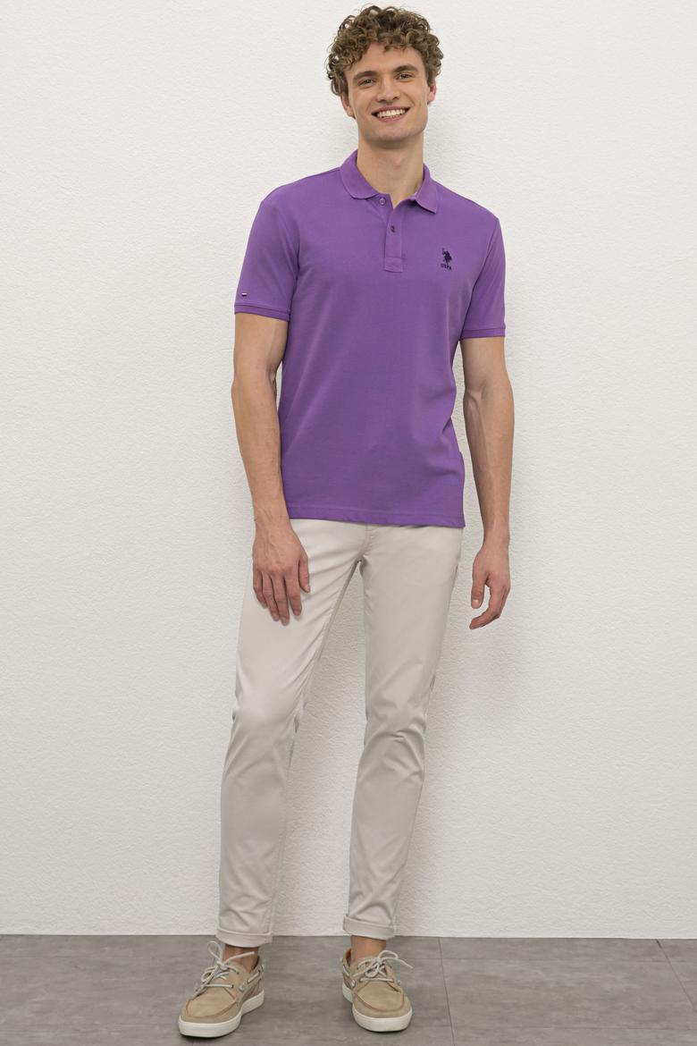 Erkek Menekşe Basic Tişört - 50222632088