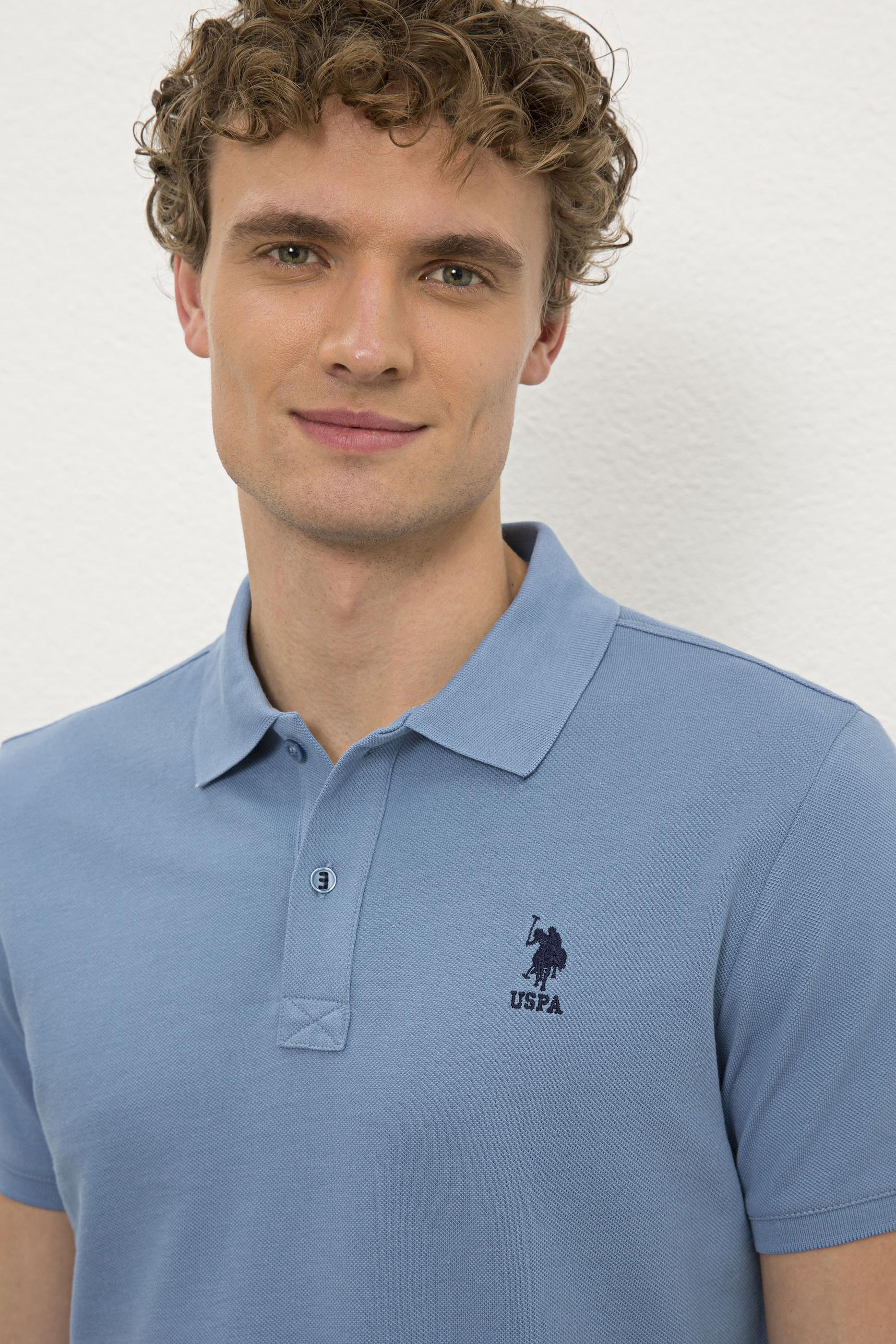 Erkek İndigo Basic Tişört