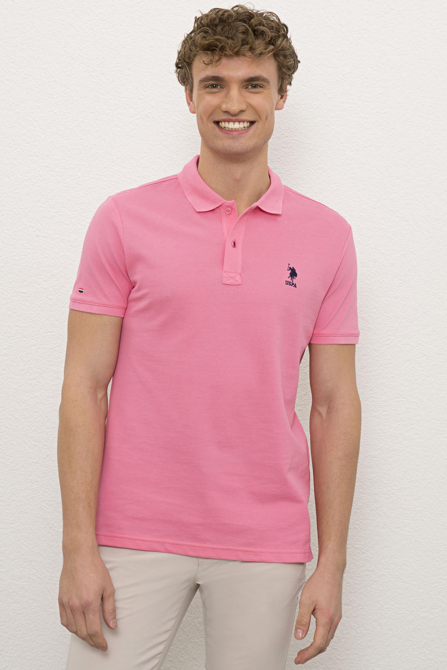 Erkek Pembe Basic Tişört