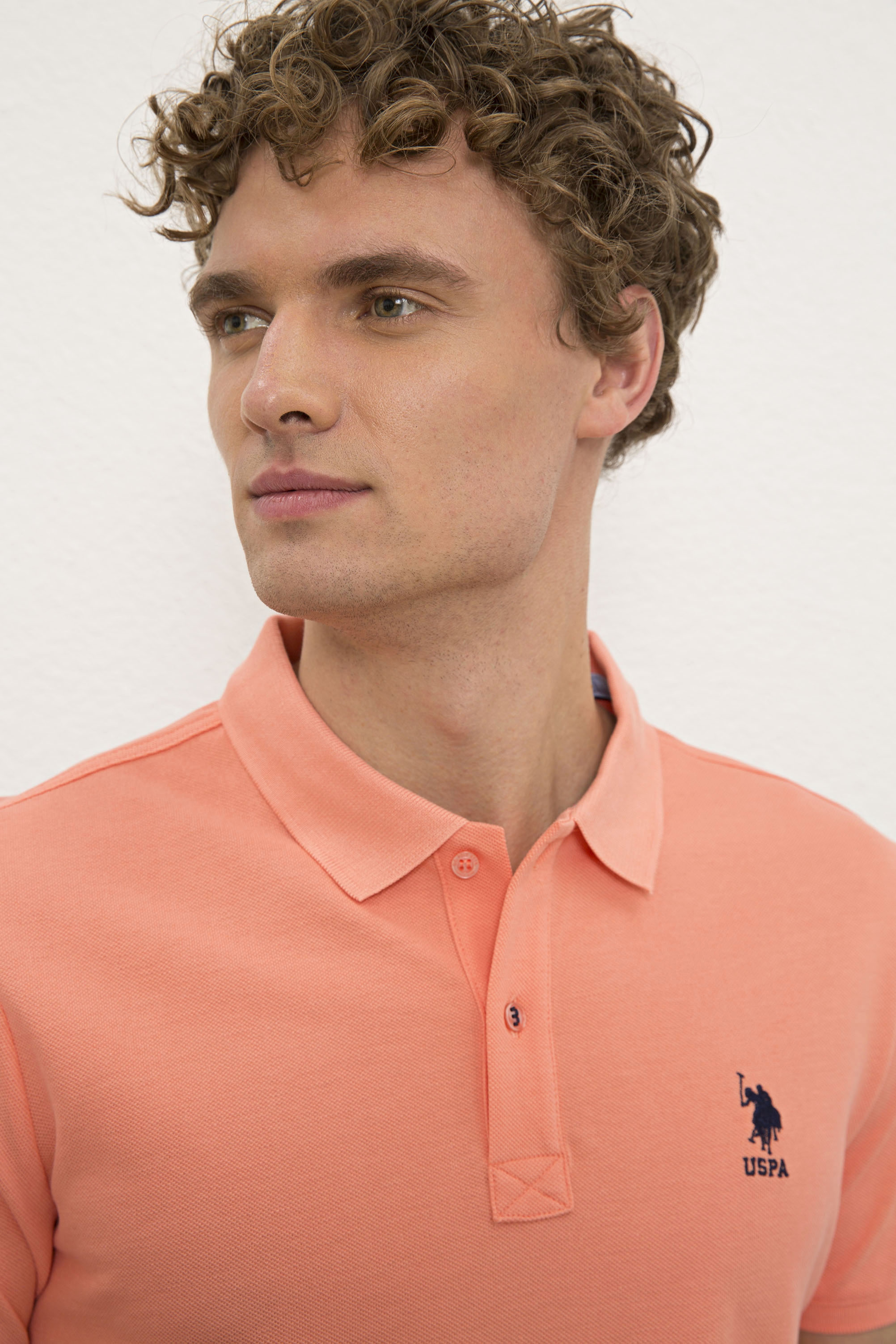 Erkek Somon Polo Yaka T-Shirt Basic - Image 2