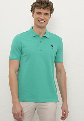 Erkek Yeşil Polo Yaka T-Shirt Basic - 50222632198