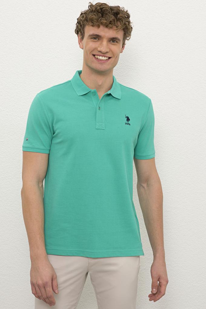 Erkek Yeşil Polo Yaka T-Shirt Basic