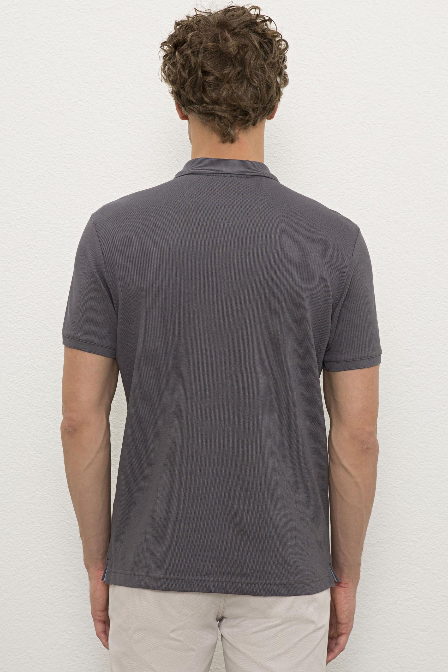 Erkek Antrasit Basic Tişört