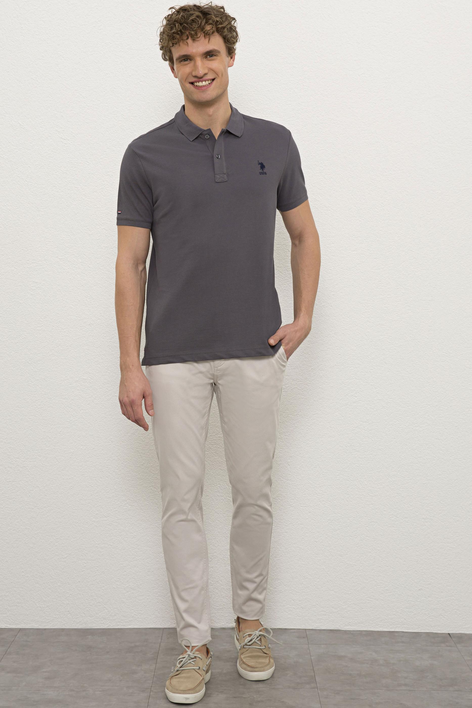 Erkek Antrasit Basic Tişört