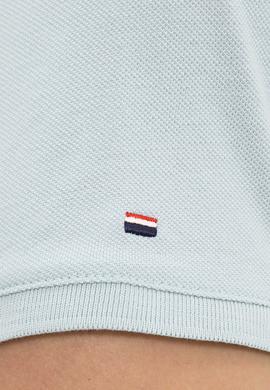 Erkek Acık İndigo Polo Yaka Basic T-Shirt - 50222632218