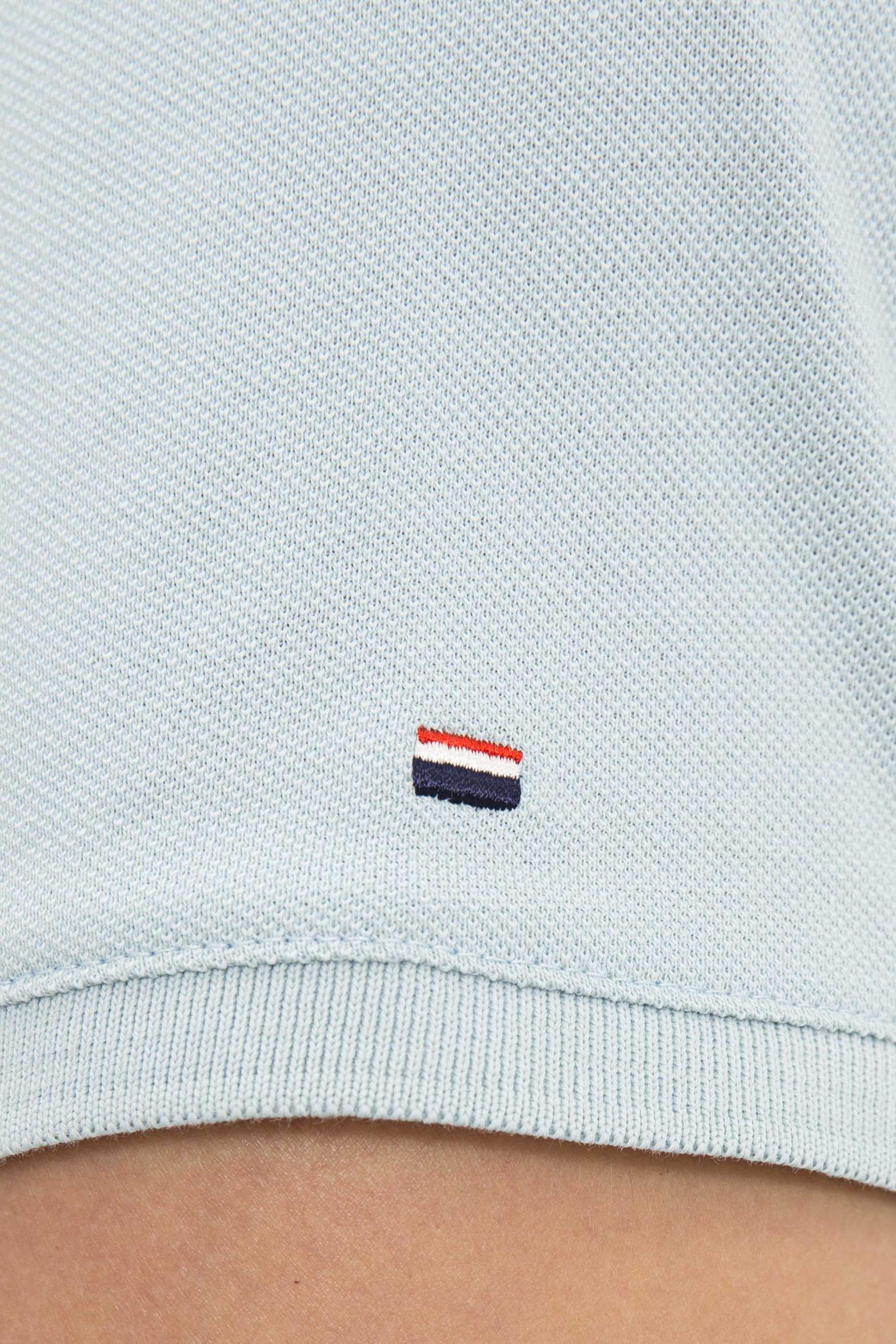 Erkek Acık İndigo Polo Yaka Basic T-Shirt