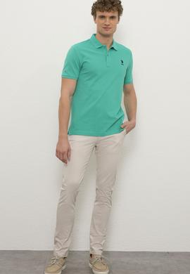 Erkek Yeşil Polo Yaka T-Shirt Basic - 50222632198