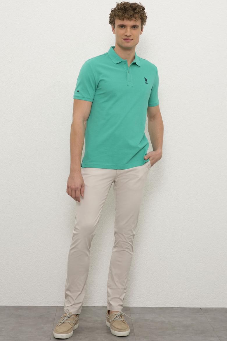 Erkek Yeşil Polo Yaka T-Shirt Basic - 50222632198